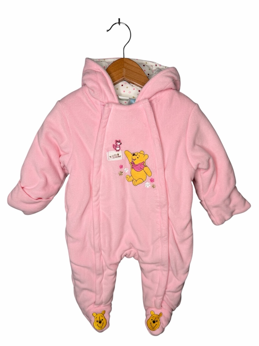Disney Vintage 2000s Winnie the Pooh Fleece Baby Snowsuit